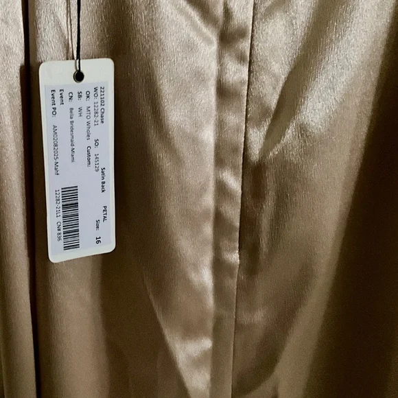 NWT JENNY YOO Satin Evening Gown Full Length - Picture 5 of 8